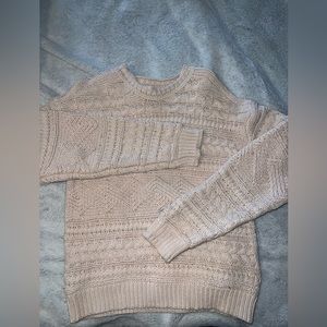 Light pink cable knit sweater
